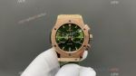 Hublot Classic Fusion 45mm 316L Steel 7750 Chrongraph Movement Green/Black/White Face RG Case Watch